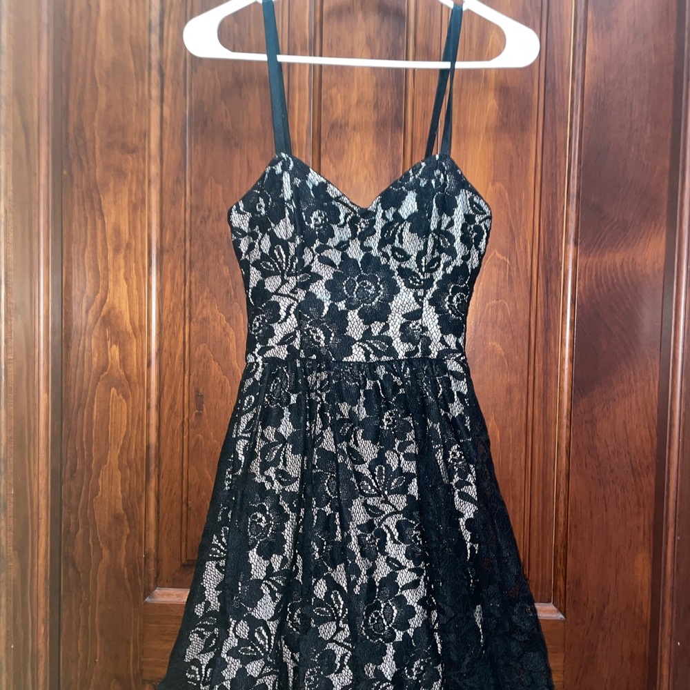 Black Lace Mini Dress